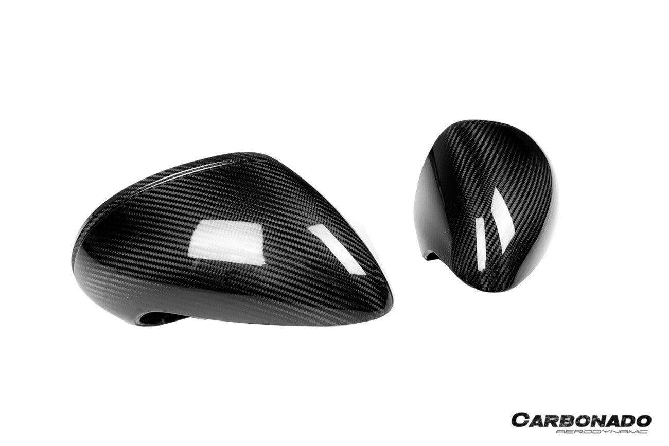 Carbonado 2012-2019 Porsche 911 991.1 991.2 Carrera 981 OEM Style Dry Carbon Fiber Mirror Housing Replacement | Fits Carrera S, Carrera 4, Cabriolet, Targa 4, And Cayman, Boxster LHD