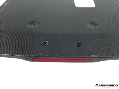 Difusor trasero de fibra de carbono estilo Nissan GTR R35 DBA EBA NISMO (2012-2023) con luz de freno