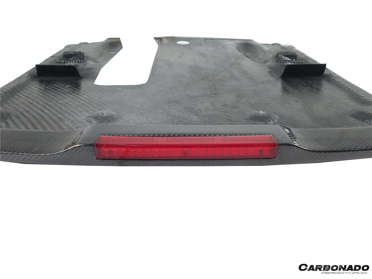 Difusor trasero de fibra de carbono estilo Nissan GTR R35 DBA EBA NISMO (2012-2023) con luz de freno