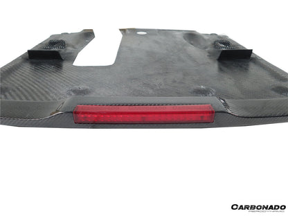 Difusor trasero de fibra de carbono estilo Nissan GTR R35 DBA EBA NISMO (2012-2023) con luz de freno