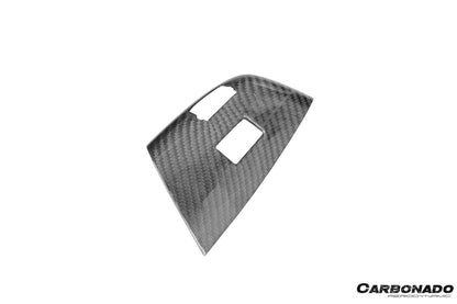 Carbonado 2013-2019 Corvette C7 Z06 Grandsport Dry Carbon Fiber Interior passenger Window Switch Side Armrest Panel cover Trim