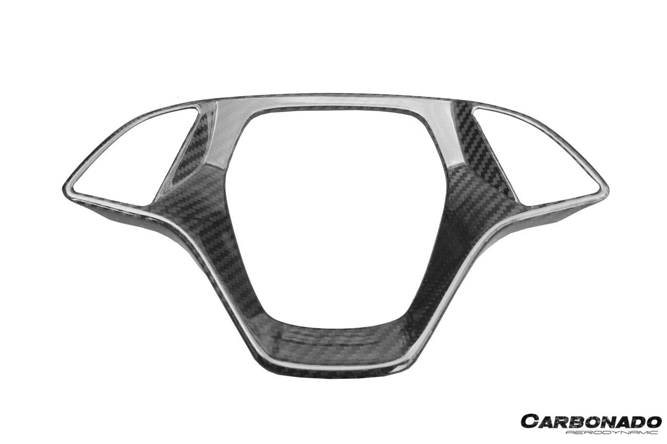 Carbonado 2013-2019 Corvette C7 Z06 Grandsport Dry Carbon Fiber interior Steering Wheel Cover Trim