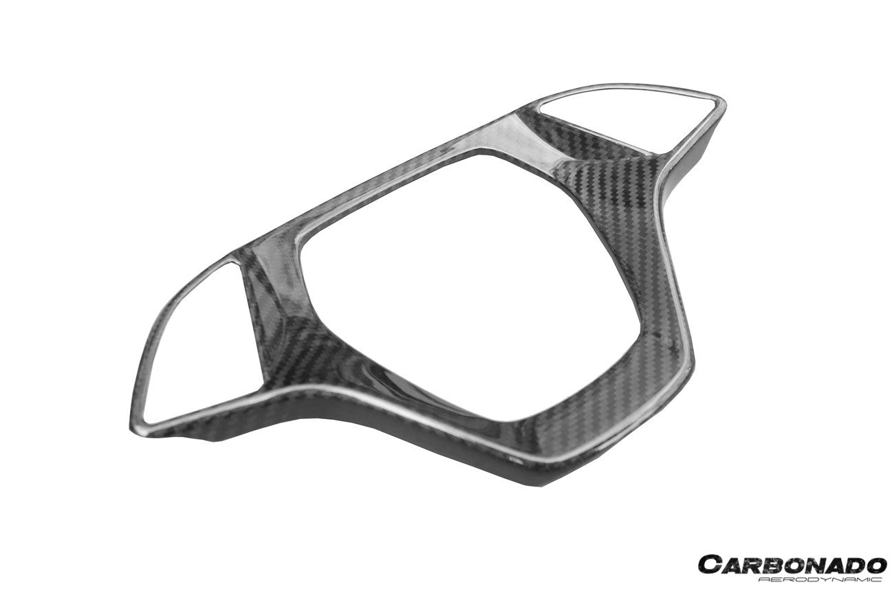 Carbonado 2013-2019 Corvette C7 Z06 Grandsport Dry Carbon Fiber interior Steering Wheel Cover Trim