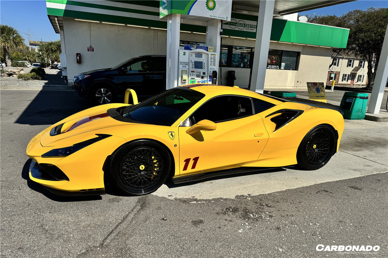 Carbonado 2015-2019 Ferrari 488 GTB Spider MSY Style Carbon Fiber Side Air Intake Flaps
