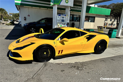 Carbonado 2015-2019 Ferrari 488 GTB Spider MSY Style Carbon Fiber Side Air Intake Flaps