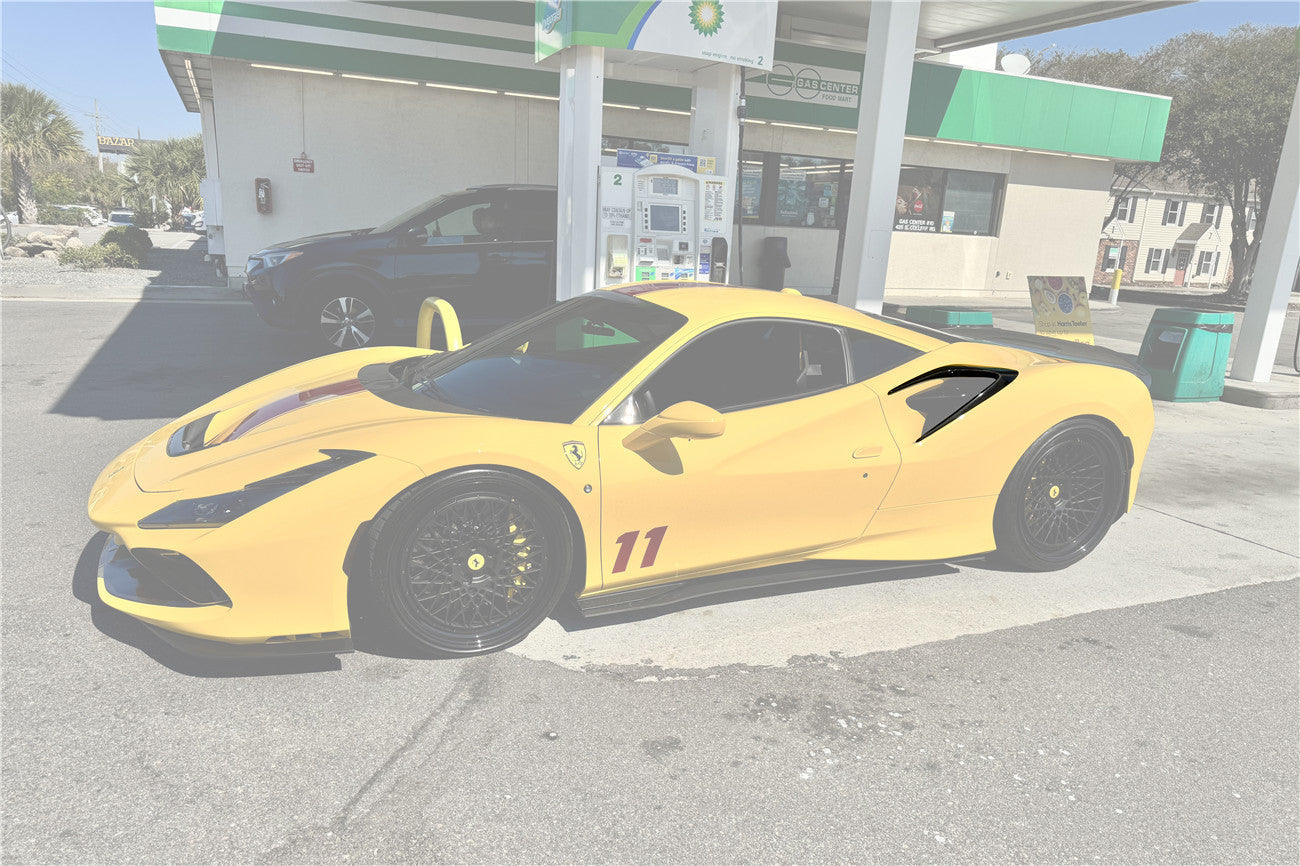 Carbonado 2015-2019 Ferrari 488 GTB Spider MSY Style Carbon Fiber Side Air Intake Flaps