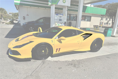 Carbonado 2015-2019 Ferrari 488 GTB Spider MSY Style Carbon Fiber Side Air Intake Flaps