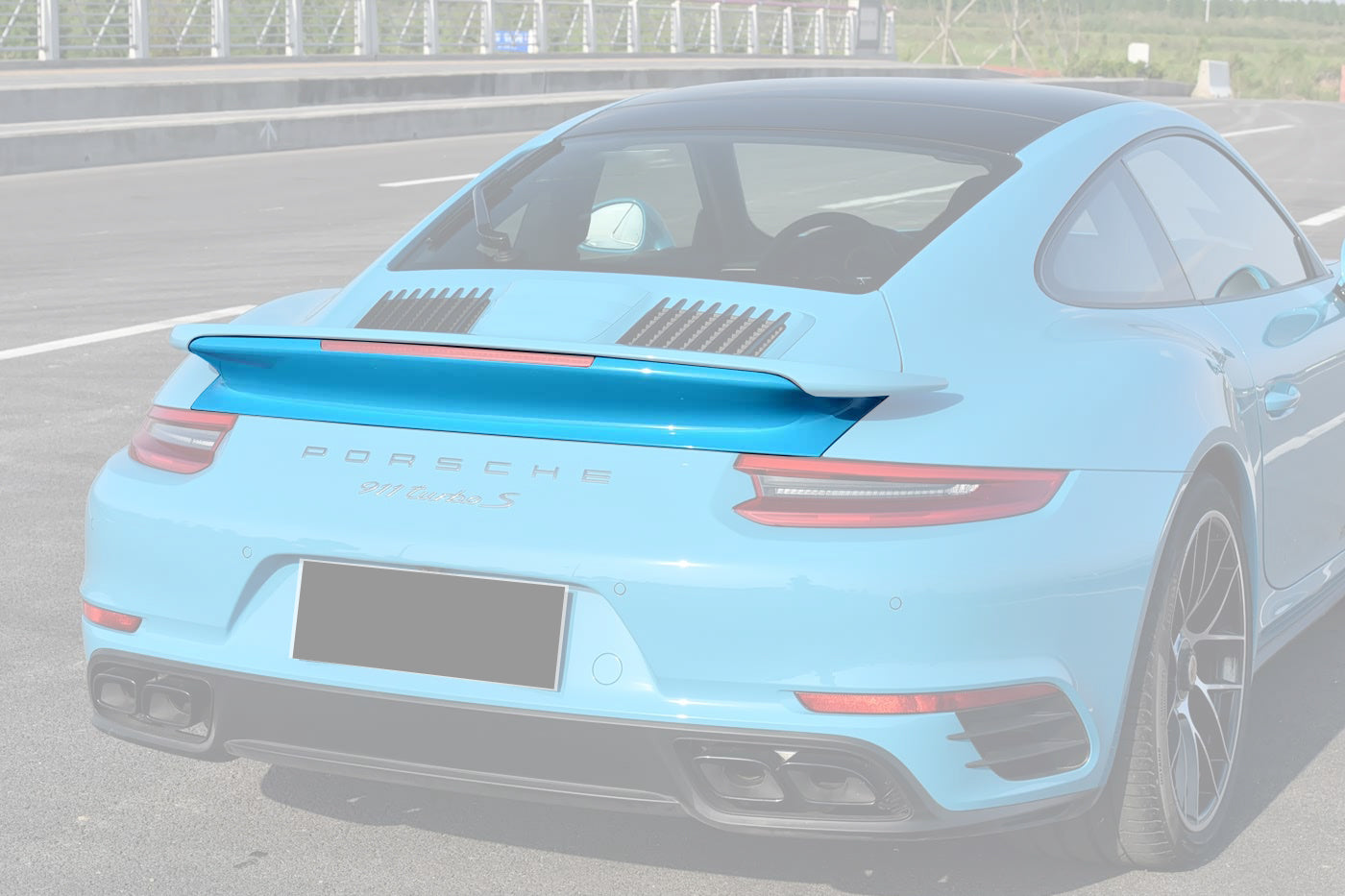 Carbonado 2016-2019 Porsche 911 991.2 Turbo S Carbon Fiber OEM Down Wing Spoiler Base