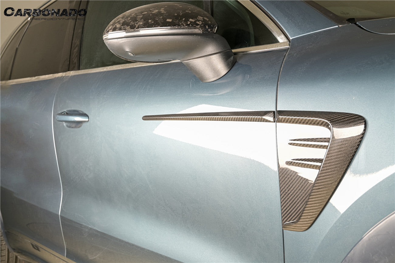 Carbonado 2018-2025 Porsche 9Y0 Cayenne S    E-Hybrid    Turbo MSY Style Dry Carbon Fiber Fender Vent