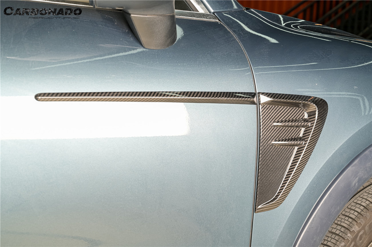 Carbonado 2018-2025 Porsche 9Y0 Cayenne S    E-Hybrid    Turbo MSY Style Dry Carbon Fiber Fender Vent