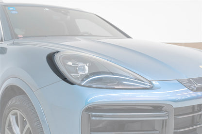 Carbonado 2018-2023 Porsche 9Y0.1 Cayenne S    E-Hybrid    Turbo MSY Style Dry Carbon Fiber Headlight Eyelid Eyebrow Cover