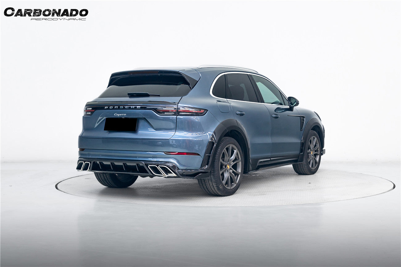 Carbonado 2018-2025 Porsche 9Y0 Cayenne    S    Coupe    E-Hybrid MSY Style Dry Carbon Fiber Rear Lip Diffuser