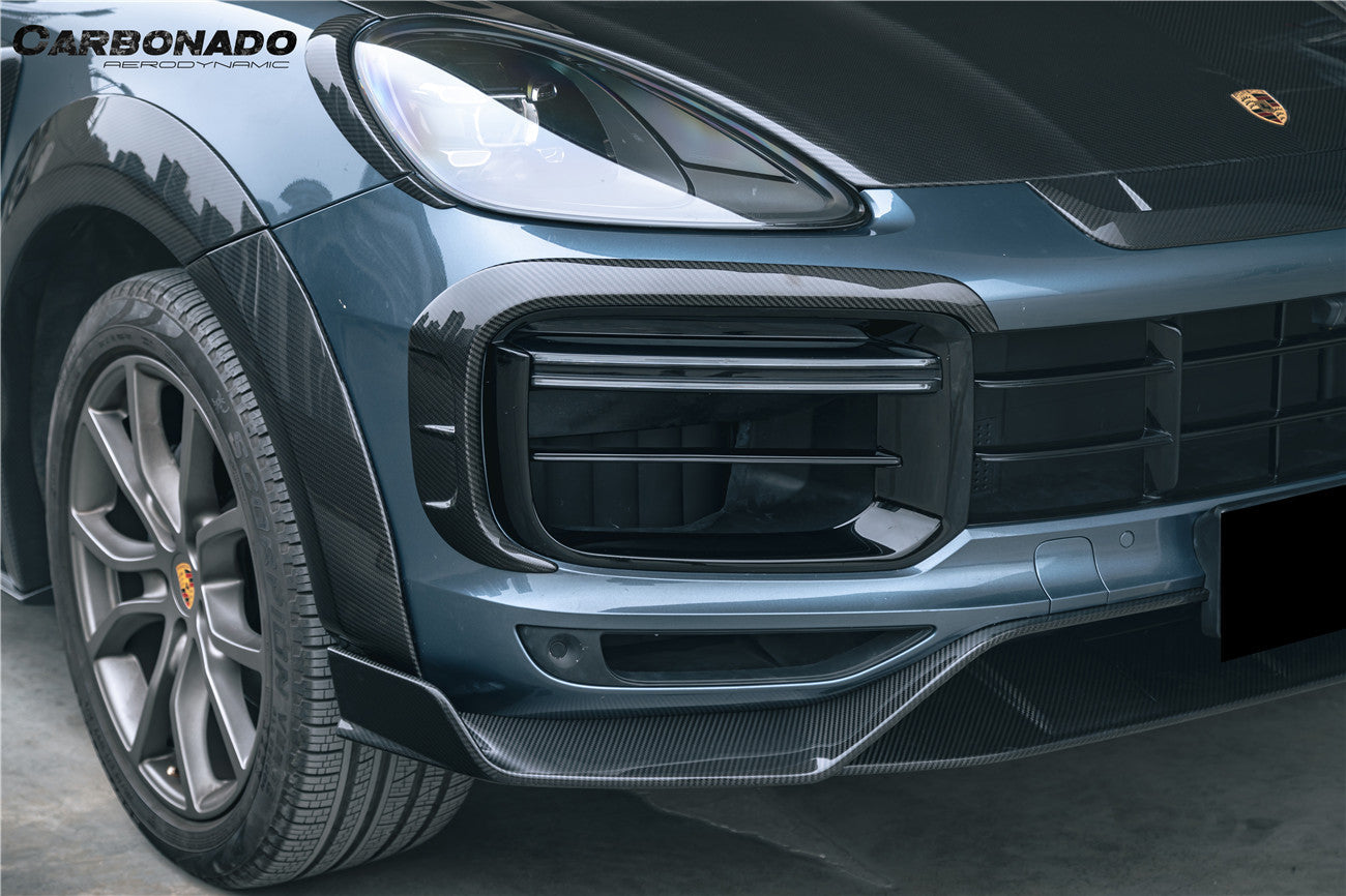 Carbonado 2018-2023 Porsche 9Y0.1 Cayenne Turbo MSY Style Dry Carbon Fiber Wide Body Kit