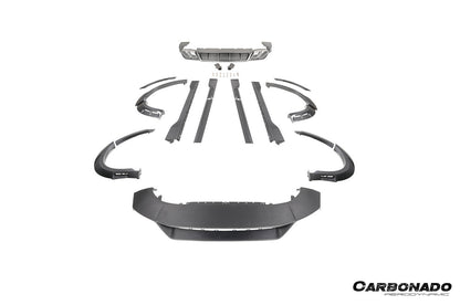 Carbonado 2018-2023 Porsche 9Y0.1 Cayenne Turbo MSY Style Dry Carbon Fiber Wide Body Kit
