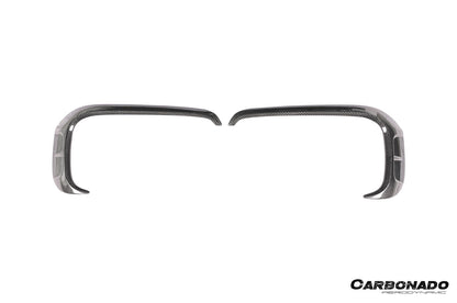 Molduras de ventilación del parachoques delantero de fibra de carbono seco estilo Porsche 9Y0.1 Cayenne Turbo MSY Carbonado 2018-2023