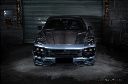 Carbonado 2018-2023 Porsche 9Y0.1 Cayenne S    Coupe    E-Hybrid    Turbo TKT Style Dry Carbon Fiber Hood