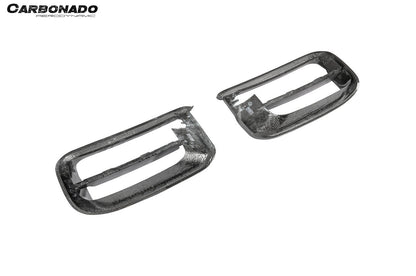 Carbonado 2018-2023 Porsche 9Y0.1 Cayenne Turbo TKT Style Dry Carbon Fiber Front Bumper Vent Cover