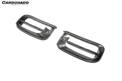 Carbonado 2018-2023 Porsche 9Y0.1 Cayenne Turbo TKT Style Dry Carbon Fiber Front Bumper Vent Cover