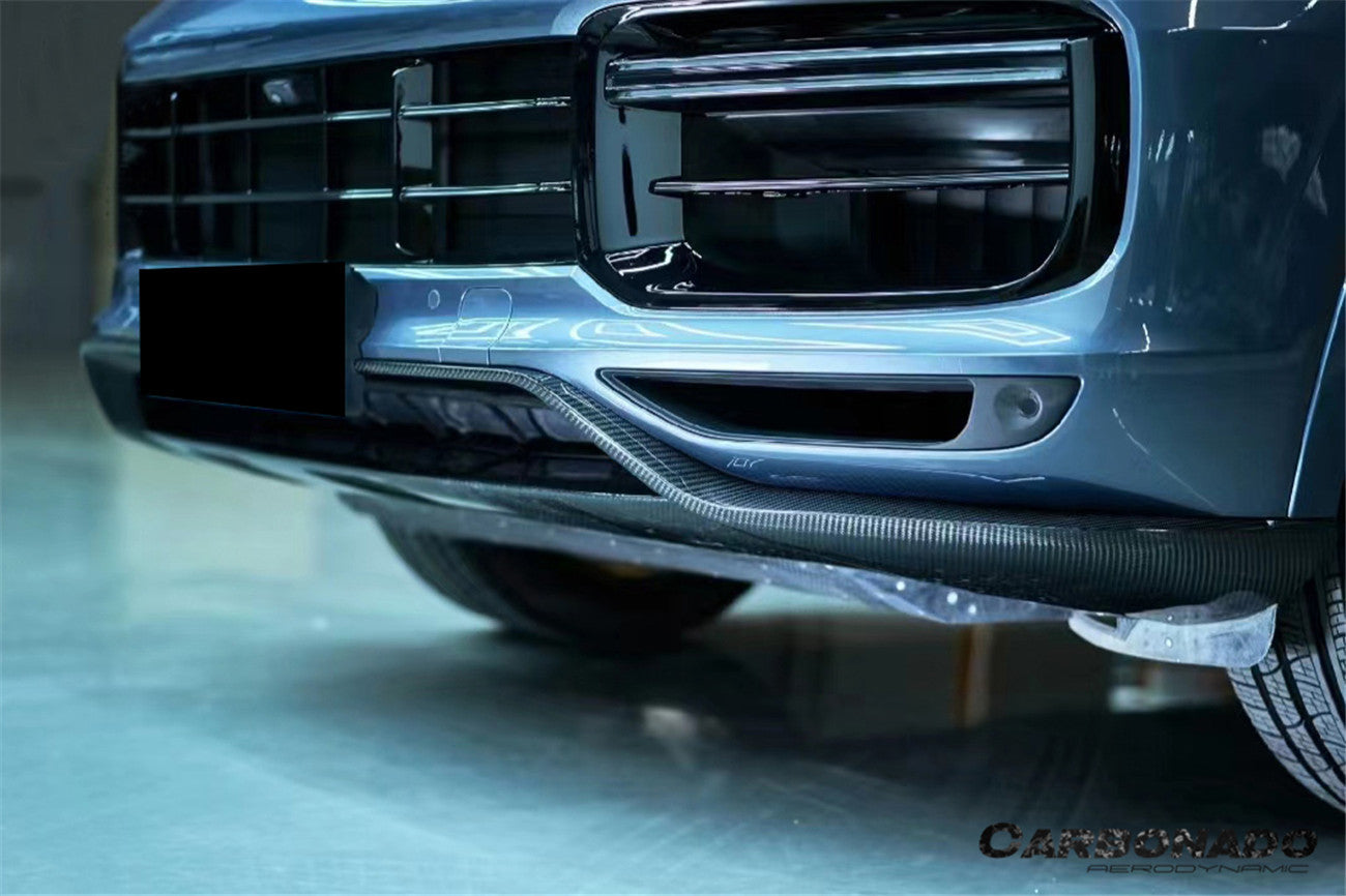 Carbonado 2018-2023 Porsche 9Y0.1 Cayenne Turbo TurboGT-Style Dry Carbon Fiber Front Lip
