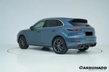 Parachoques trasero estilo Porsche Cayenne S E-Hybrid TurboGT Carbonado 2018-2023 con tubo adaptador de escape