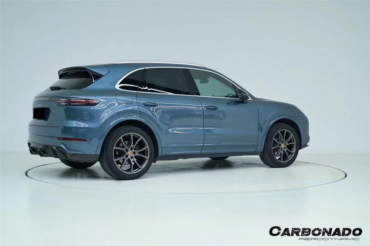 Parachoques trasero estilo Porsche Cayenne S E-Hybrid TurboGT Carbonado 2018-2023 con tubo adaptador de escape