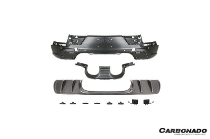 Parachoques trasero estilo Carbonado 2018-2025 Porsche 9Y0 9YB 9YA Cayenne S Coupe E-Hybrid TurboGT con tubo adaptador de escape