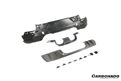 Parachoques trasero estilo Carbonado 2018-2025 Porsche 9Y0 9YB 9YA Cayenne S Coupe E-Hybrid TurboGT con tubo adaptador de escape