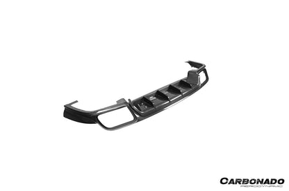 Carbonado 2018–2025 Porsche Cayenne 9Y0 Carbon Fiber KT-Style Rear Diffuser, Fits SUV and Coupe Models(E-Hybrid, Turbo, Turbo E-Hybrid, Turbo S E-Hybrid)