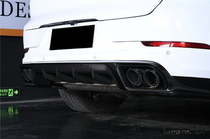 Carbonado 2018–2025 Porsche Cayenne 9Y0 Carbon Fiber KT-Style Rear Diffuser, Fits SUV and Coupe Models(E-Hybrid, Turbo, Turbo E-Hybrid, Turbo S E-Hybrid)