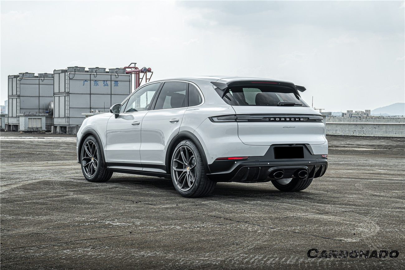 Parachoques trasero estilo Carbonado 2018-2025 Porsche 9Y0 9YB 9YA Cayenne S Coupe E-Hybrid TurboGT con tubo adaptador de escape