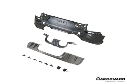 Parachoques trasero estilo Carbonado 2018-2025 Porsche 9Y0 9YB 9YA Cayenne S Coupe E-Hybrid TurboGT con tubo adaptador de escape