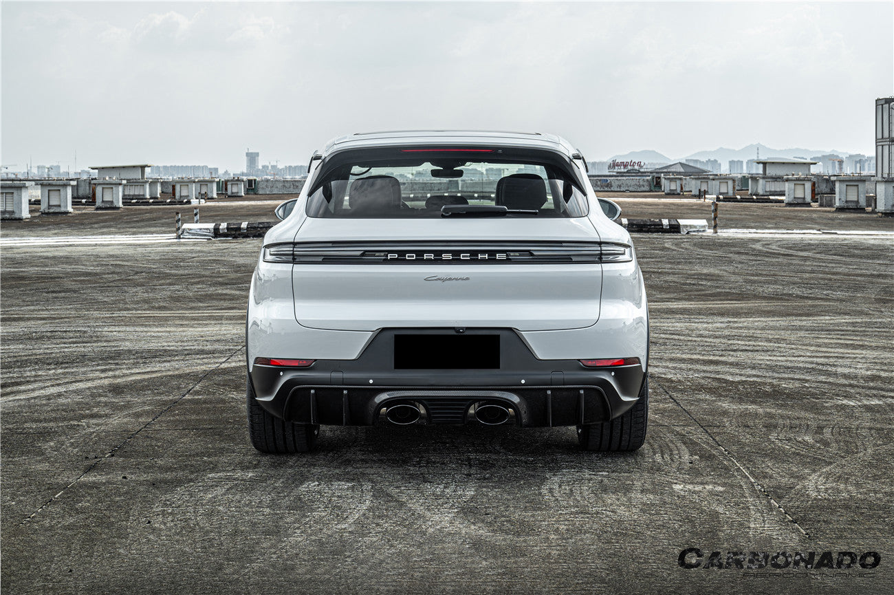 Parachoques trasero estilo Carbonado 2018-2025 Porsche 9Y0 9YB 9YA Cayenne S Coupe E-Hybrid TurboGT con tubo adaptador de escape