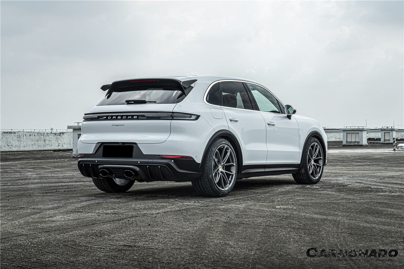 Parachoques trasero estilo Carbonado 2018-2025 Porsche 9Y0 9YB 9YA Cayenne S Coupe E-Hybrid TurboGT con tubo adaptador de escape