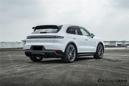 Parachoques trasero estilo Carbonado 2018-2025 Porsche 9Y0 9YB 9YA Cayenne S Coupe E-Hybrid TurboGT con tubo adaptador de escape