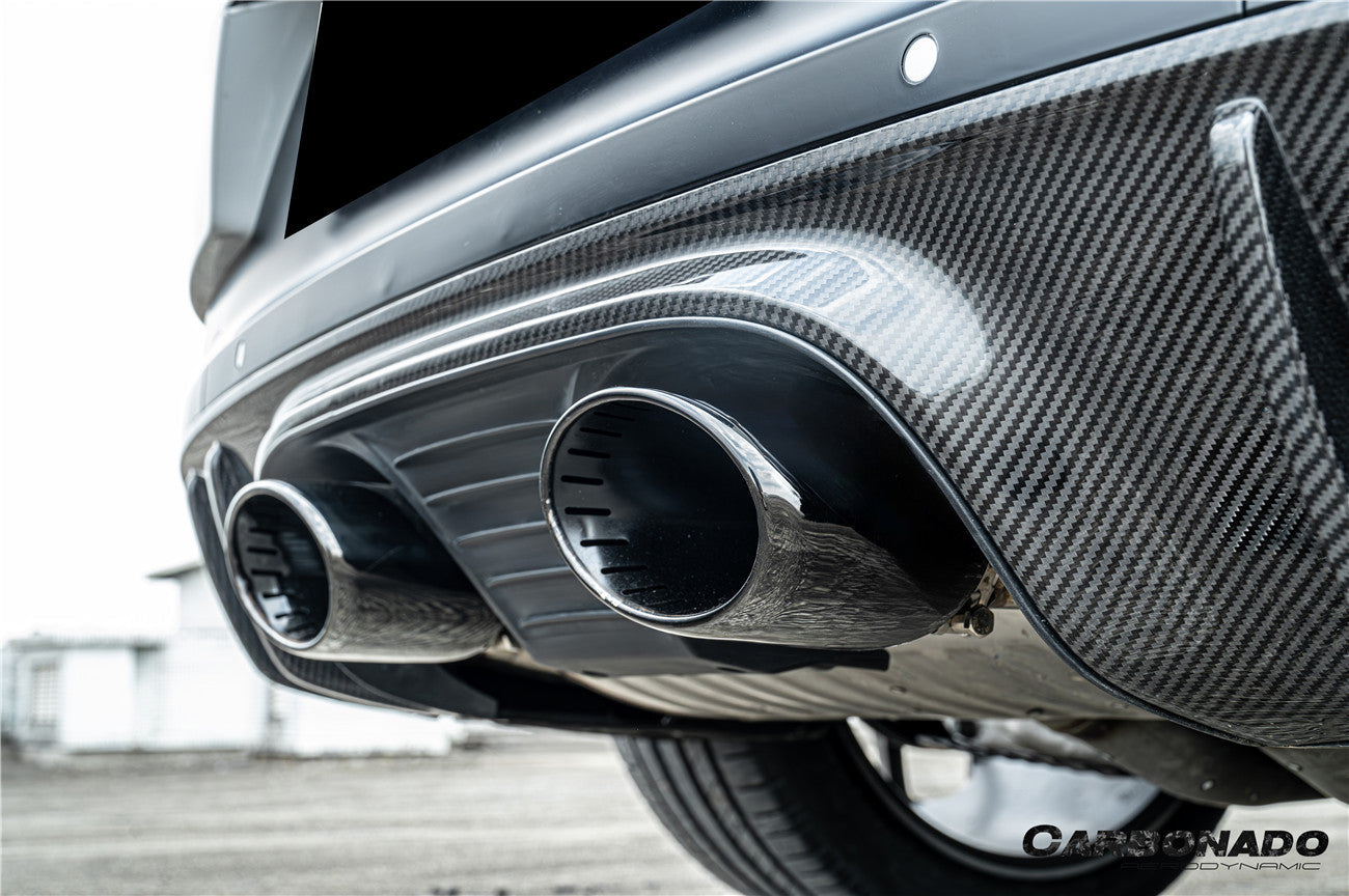 Parachoques trasero estilo Carbonado 2018-2025 Porsche 9Y0 9YB 9YA Cayenne S Coupe E-Hybrid TurboGT con tubo adaptador de escape