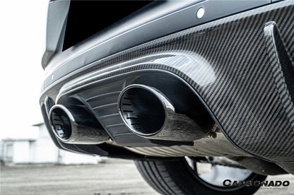 Parachoques trasero estilo Carbonado 2018-2025 Porsche 9Y0 9YB 9YA Cayenne S Coupe E-Hybrid TurboGT con tubo adaptador de escape