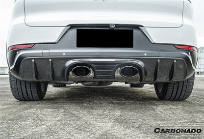 Parachoques trasero estilo Carbonado 2018-2025 Porsche 9Y0 9YB 9YA Cayenne S Coupe E-Hybrid TurboGT con tubo adaptador de escape