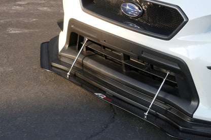 APR Carbon Fiber Wind Splitter w/ Rods (2018-2021 Subaru WRX/ STI  With APR Performance Lip)