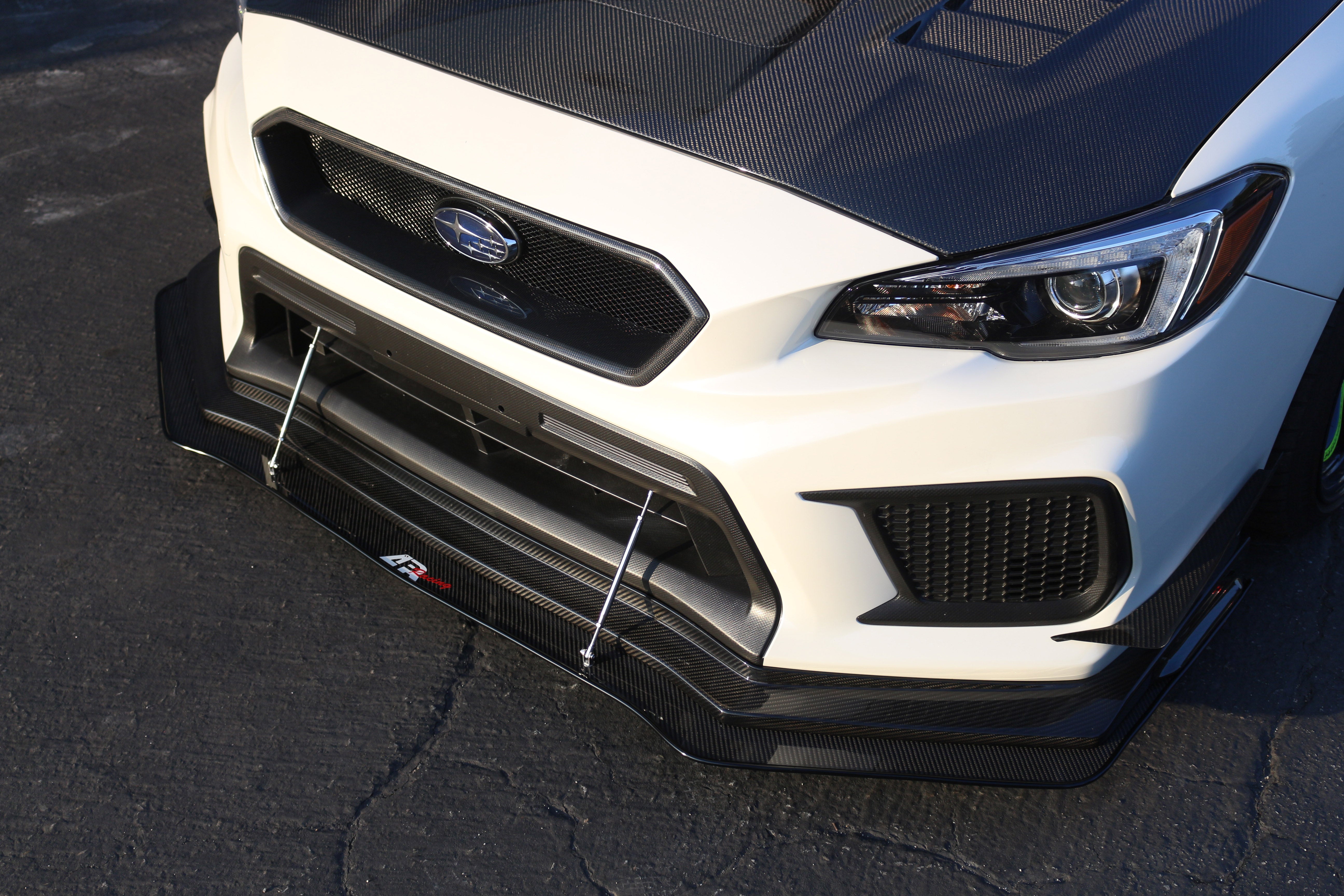 APR Carbon Fiber Wind Splitter w/ Rods (2018-2021 Subaru WRX/ STI  With APR Performance Lip)