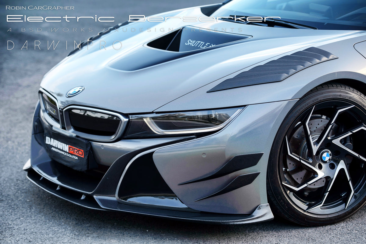 2014-2020 BMW i8 BZK Carbon Fiber Front Lip Splitter (CF8476EB-FL)