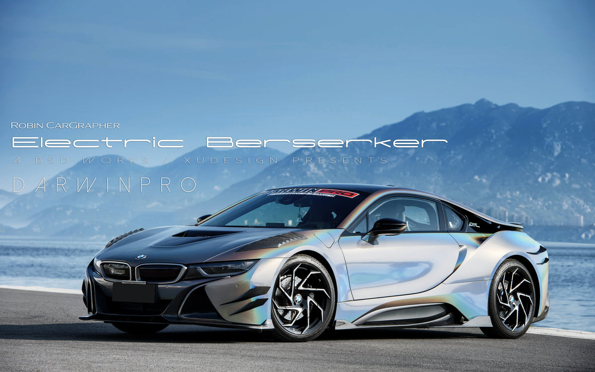 2014-2020 BMW i8 BZK Carbon Fiber Front Lip Splitter (CF8476EB-FL)