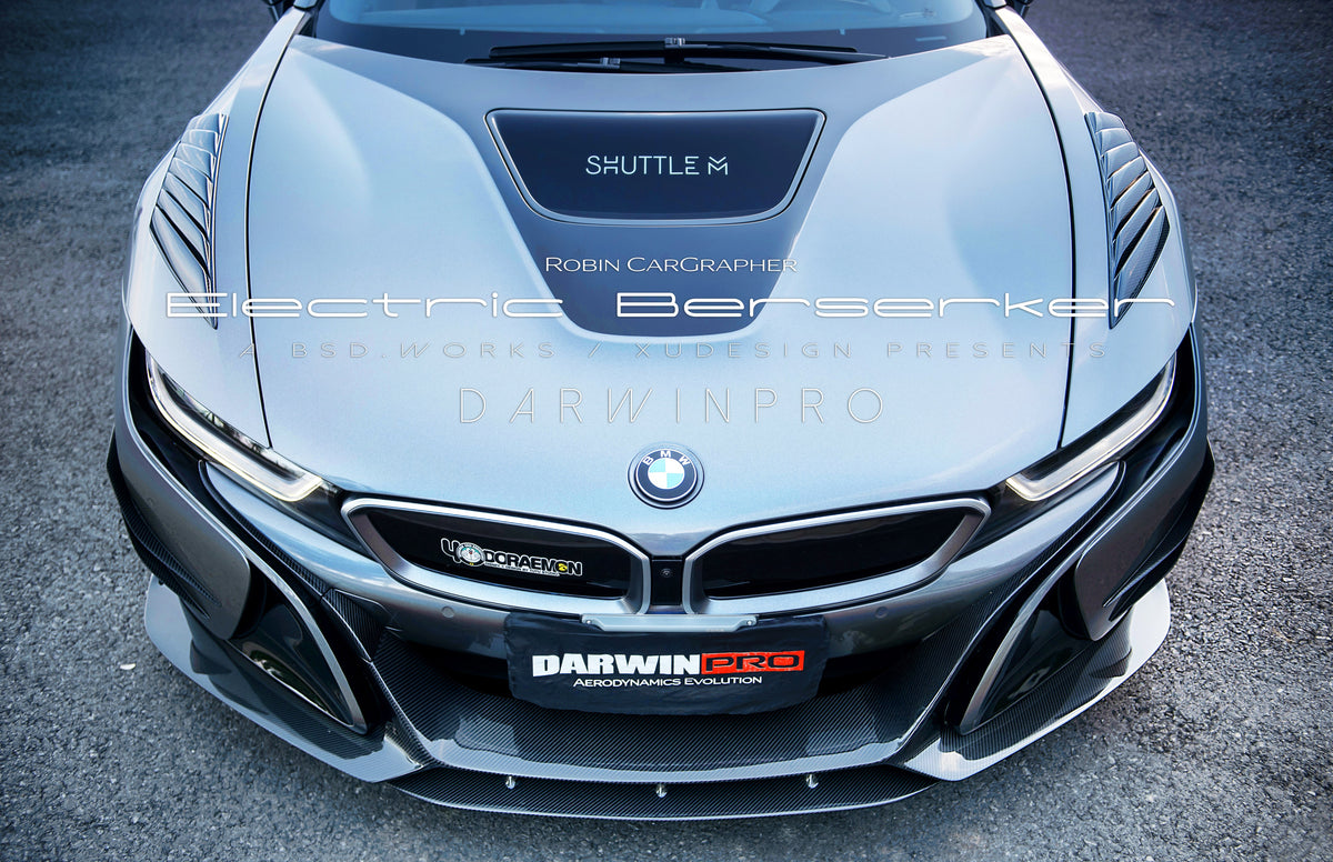 2014-2020 BMW i8 BZK Carbon Fiber Front Lip Splitter (CF8476EB-FL)
