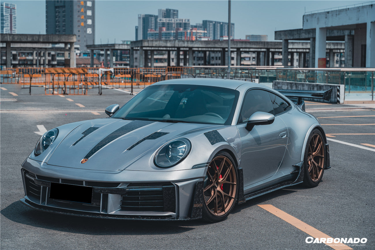 Carbonado Aero 2019-UP Porsche 911 992 Carrera Autoclave Carbon Fiber Hood Carbonado (AM) Fits: S, 4, 4S, Targa, Cabriolet, Turbo