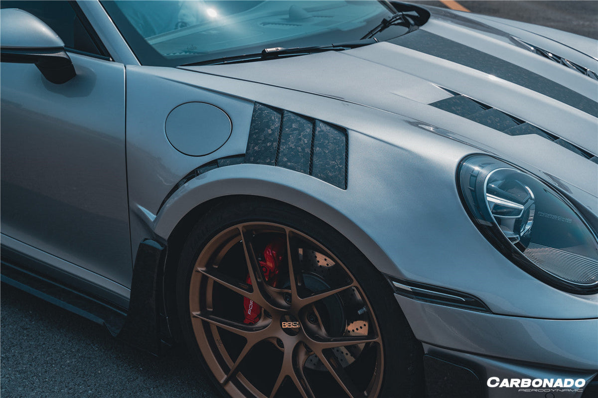 Carbonado Aero 2019-2024 Porsche 911 992 Carrera Autoclave Carbon Fiber Full Wide Body Kit Carbonado (AM) Fits: S, 4, 4S, Targa, Cabriolet
