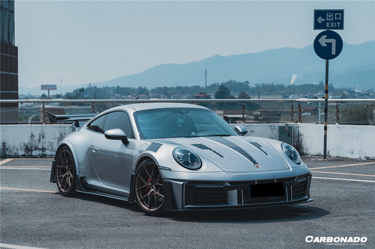 Carbonado Aero 2019-UP Porsche 911 992 Carrera Autoclave Carbon Fiber Hood Carbonado (AM) Fits: S, 4, 4S, Targa, Cabriolet, Turbo