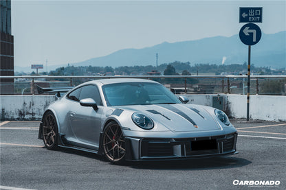 Carbonado Aero 2019-UP Porsche 911 992 Carrera Autoclave Carbon Fiber Hood Carbonado (AM) Fits: S, 4, 4S, Targa, Cabriolet, Turbo