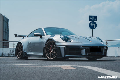 Carbonado Aero 2019-UP Porsche 911 992 Carrera Autoclave Carbon Fiber Hood Carbonado (AM) Fits: S, 4, 4S, Targa, Cabriolet, Turbo