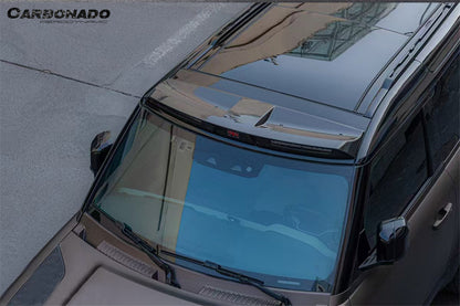 Alerón de techo delantero estilo roca Land Rover Defender Carbonado 2020-2024 y luz LED