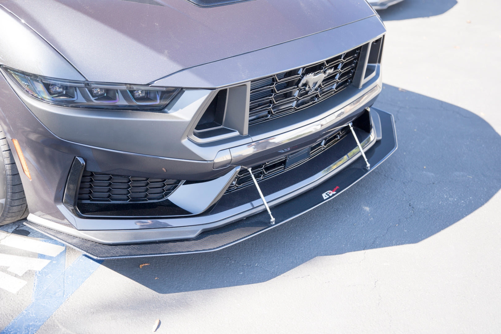 APR Carbon Fiber Front Wind Splitter (2024+ Ford Mustang Dark Horse)