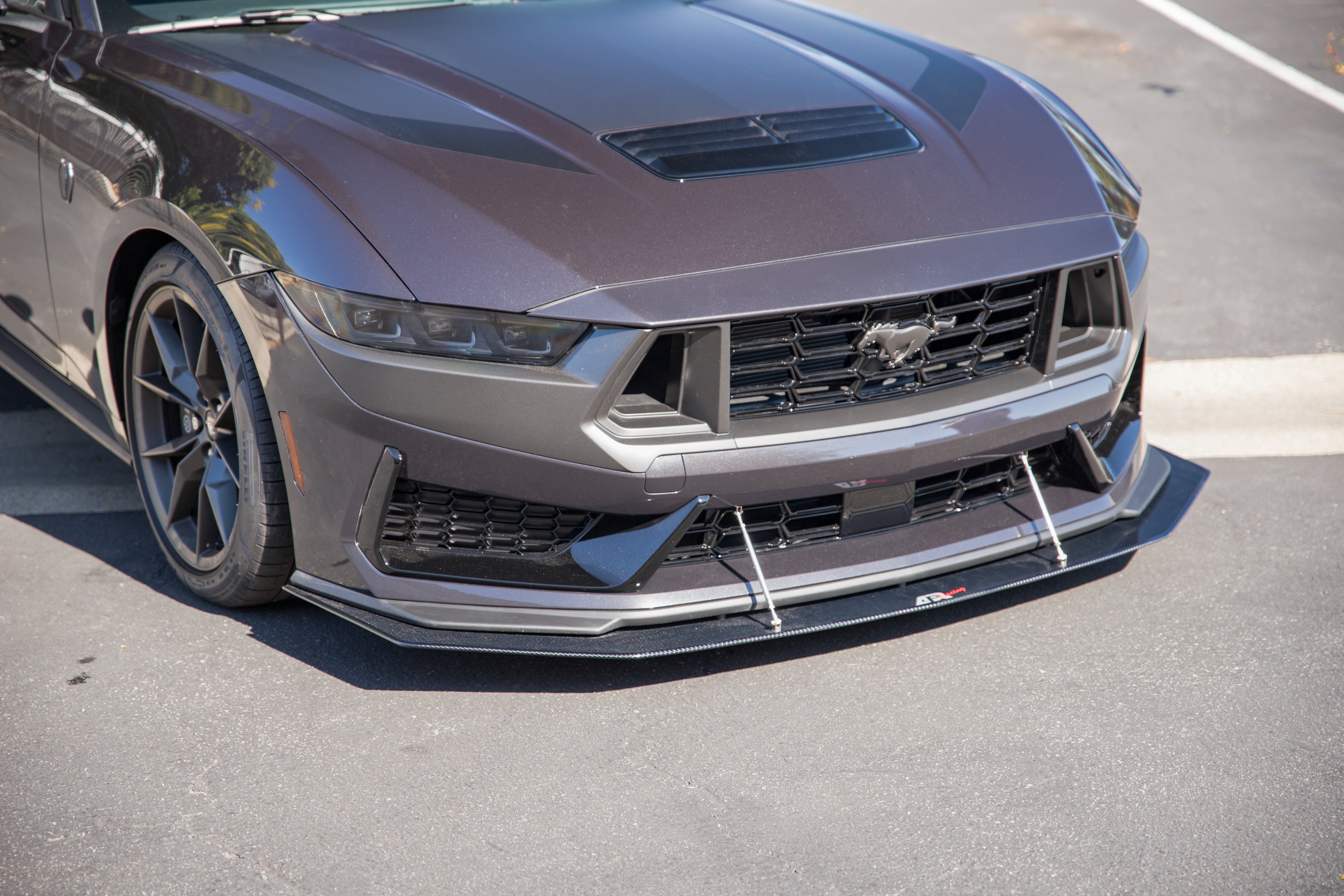 APR Carbon Fiber Front Wind Splitter (2024+ Ford Mustang Dark Horse)